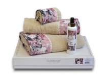Подарочный набор полотенец La Maison с парфюмом - Nora Bej (Turkey), 3 штуки